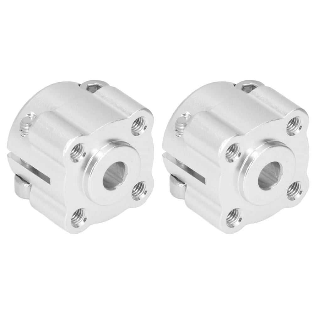 2Pcs Clamp Collar Double Split 1/4in Round Hole Aluminium Alloy Set Kit for Shaft Clamping