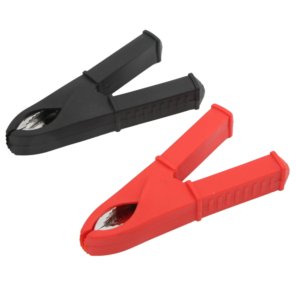 Insulated Clip 100mm Pure Copper Test Terminal Clip with PVC Insulating Sheath for Experimental Test Electric Wire