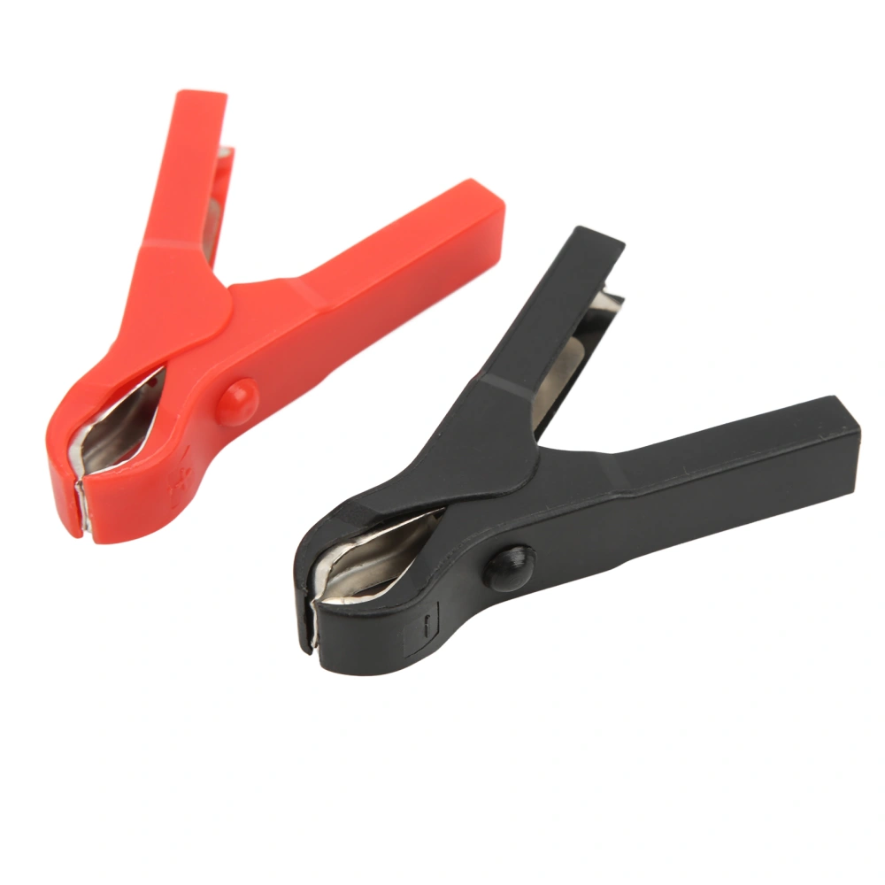 10pcs Electric Clip Steel ABS Material Moderate Elasticity Red Black Safety Testing Clamp 30A for Experimental Tests