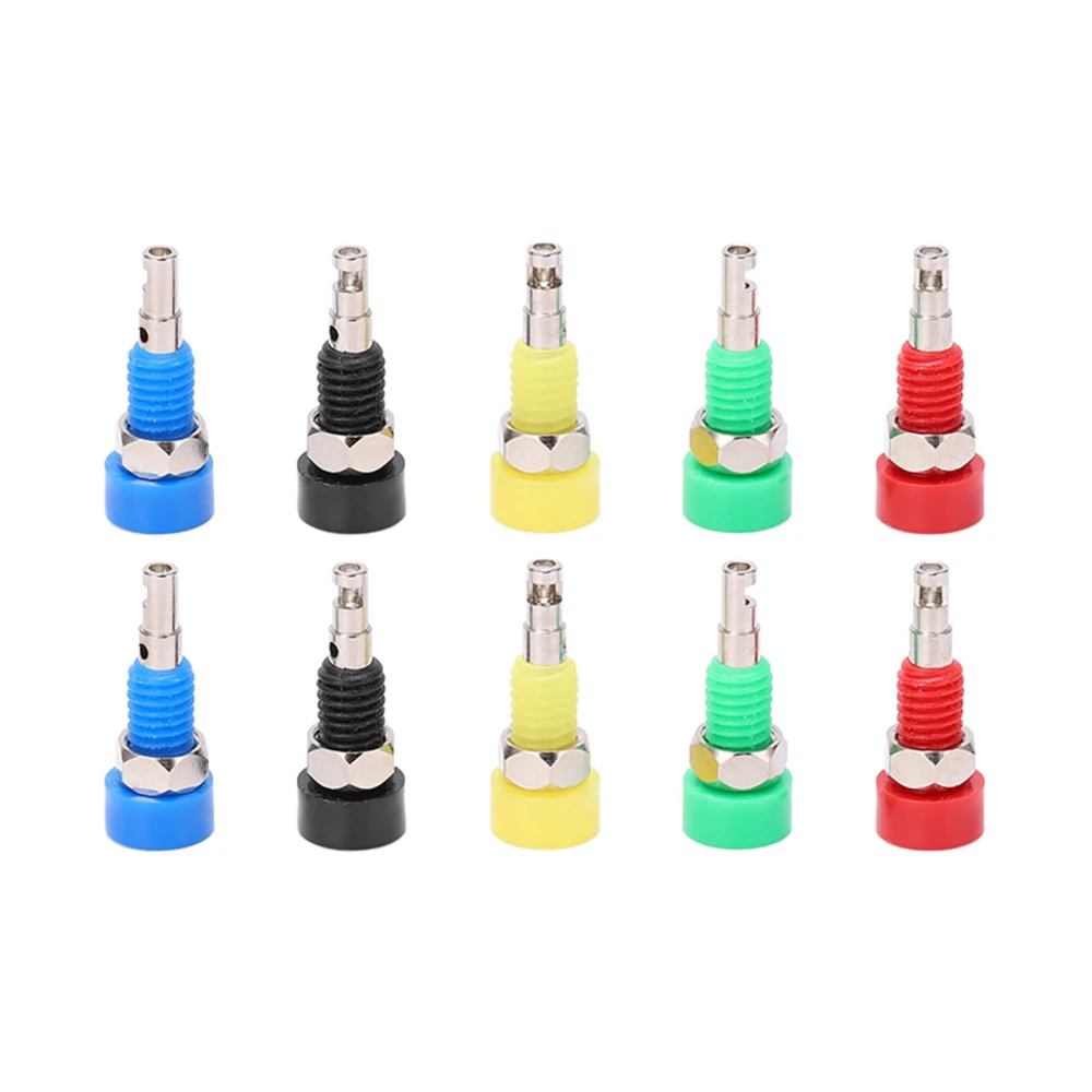 10pcs 2mm Banana Jack Socket Female Adapter Panel Mini Binding Post for Electronic Instrument