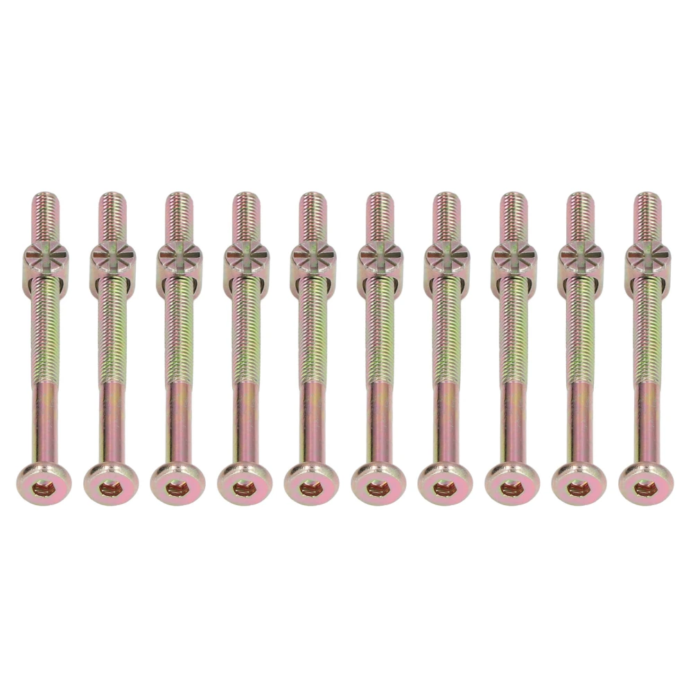 10 Sets Baby Bed Crib Screw M6 Galvanized Stainless Steel Hex Socket Head Cap Screws Hardware Kit for FurnitureM6x80mm