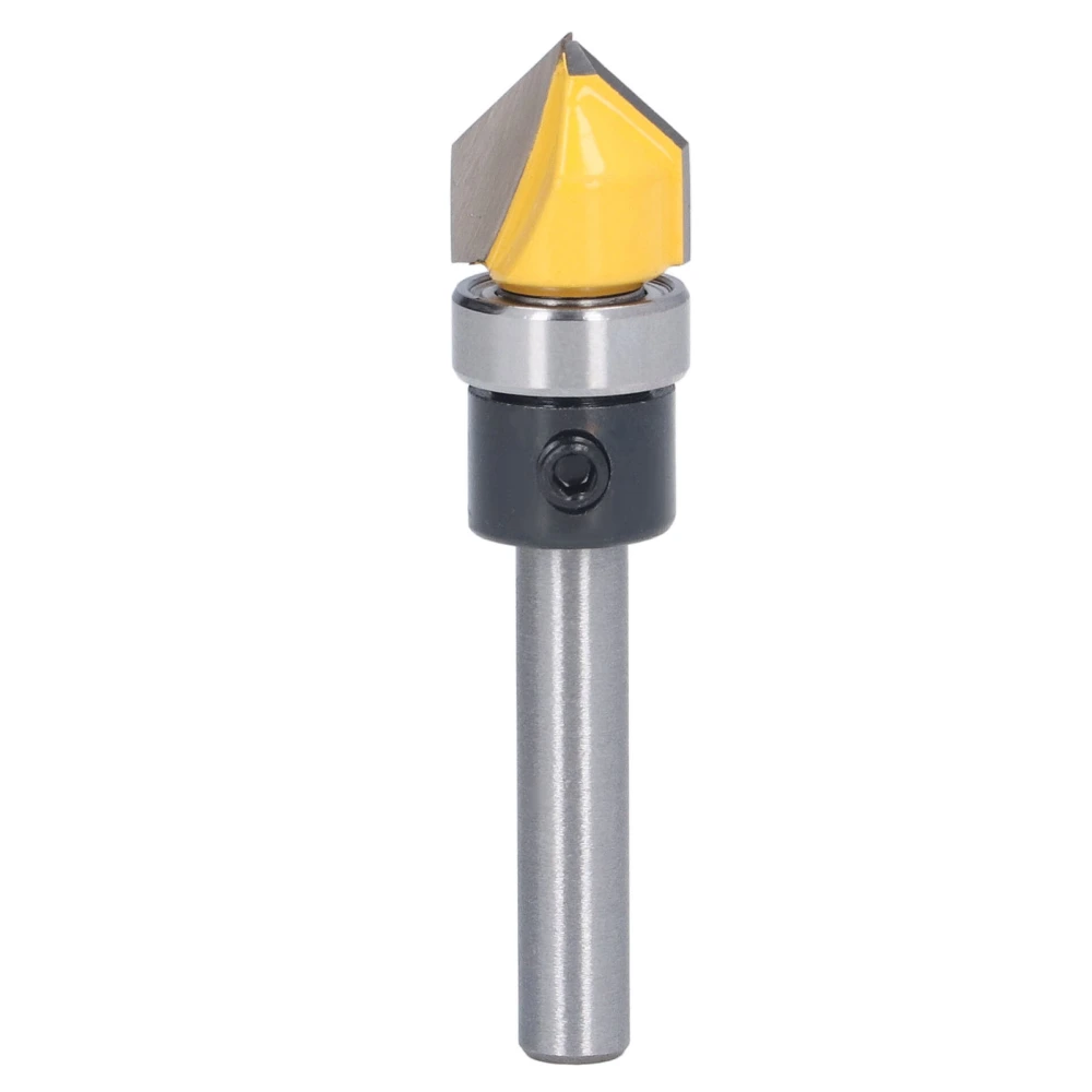 Flush Trim Bit High Hardness 45 Steel PTFE Coating Pattern Flush Trim Router Bit for DrawersV Knife 6x1/2