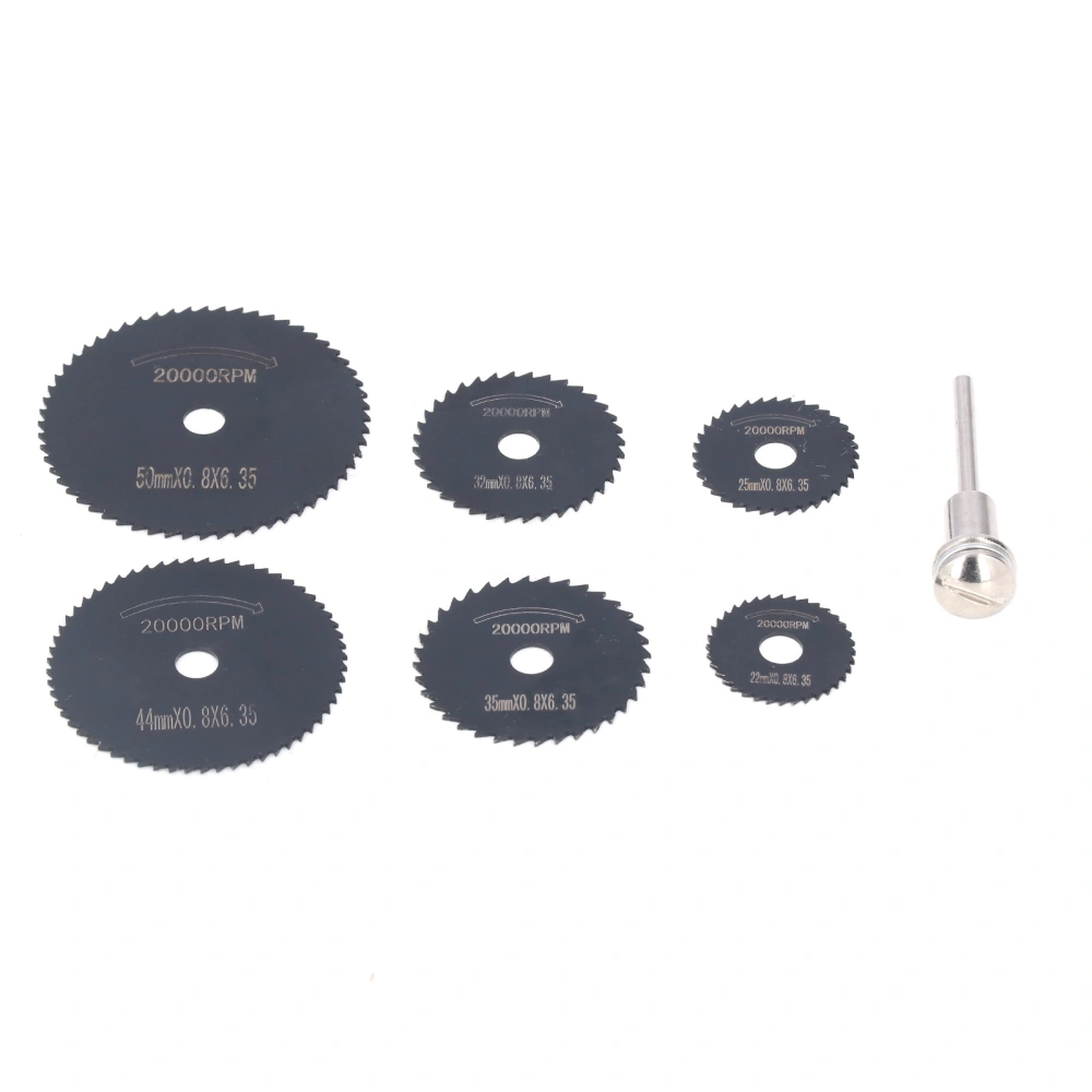 6Pcs HSS Circular Saw Blades High Speed Steel Cutting Disc Wheel for Drills with 1/8in Shank