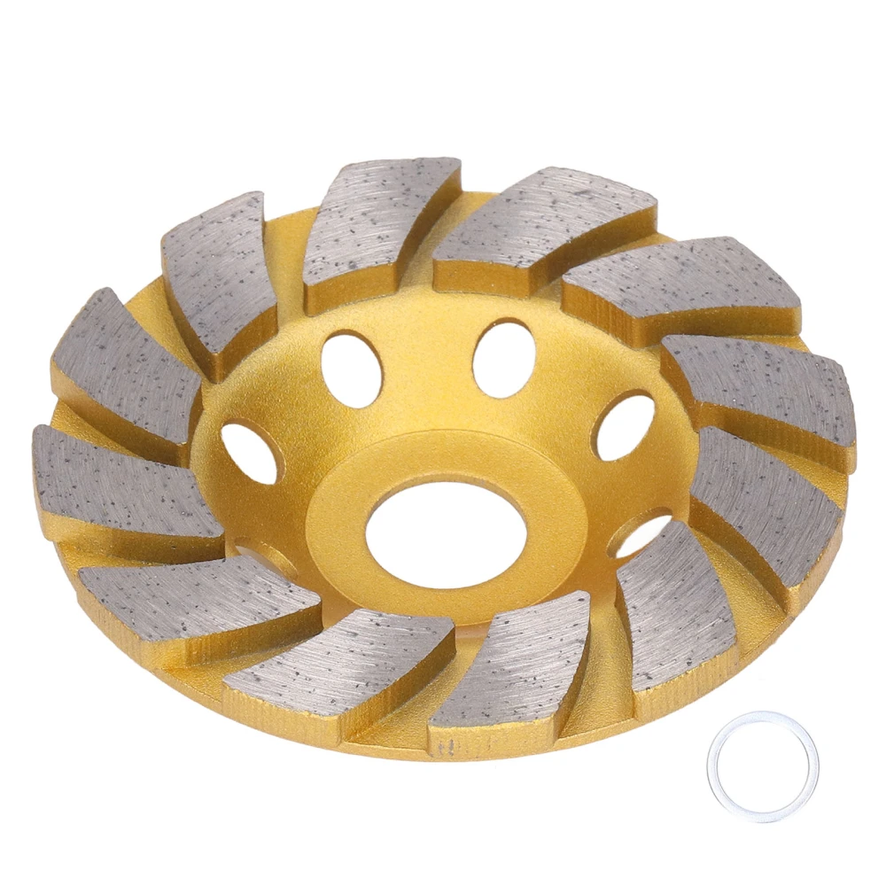 4in Concrete Grinding Wheel 12 Segment Heavy Duty Turbo Row Diamond Cup Polishing Disc