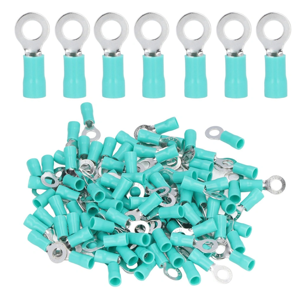 100PCS Pre Insulated Terminal Ring Copper Crimp Connectors for AWG12‑10 Electrical Wire RV5.5‑6