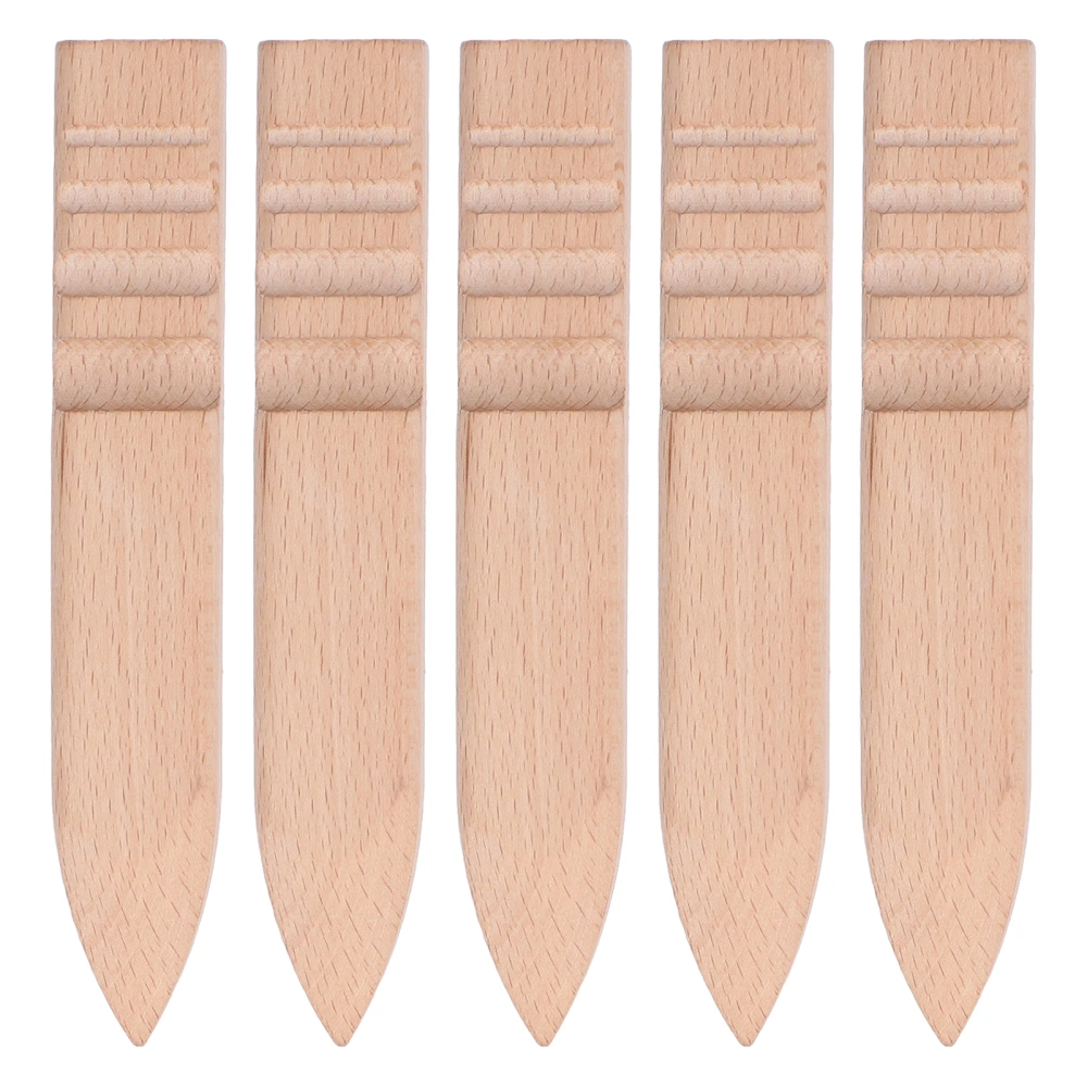 5Pcs Leather Burnisher Beech Edge Polisher Slicker Hand Craft Tool Set Kit for DIY