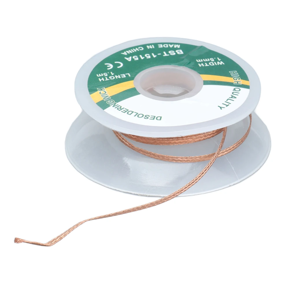 Desoldering Wire Alloy Copper Solder Wick Remover No Cleaning Soldering Sucker Tool 1.5 Meter1.5mm (1515A)