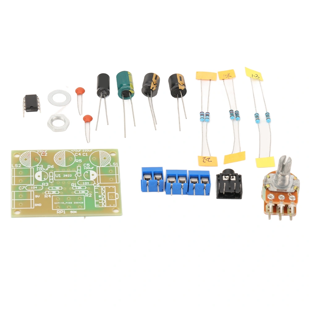 Amplifier Board Kit Double Channel Stereo Amplifiers Module DIY Set Low Crossover Distortion