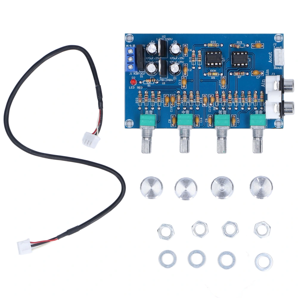 Pre Amplifier Tonality Controller Dual Operation Low Noise Wide Voltage Treble Bass Adjustment Board for Instruments