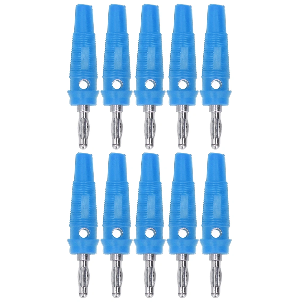 10pcs/set 4mm Banana Plug Socket Terminal Connector for Welding Machinery Charging GeneratorsBlue