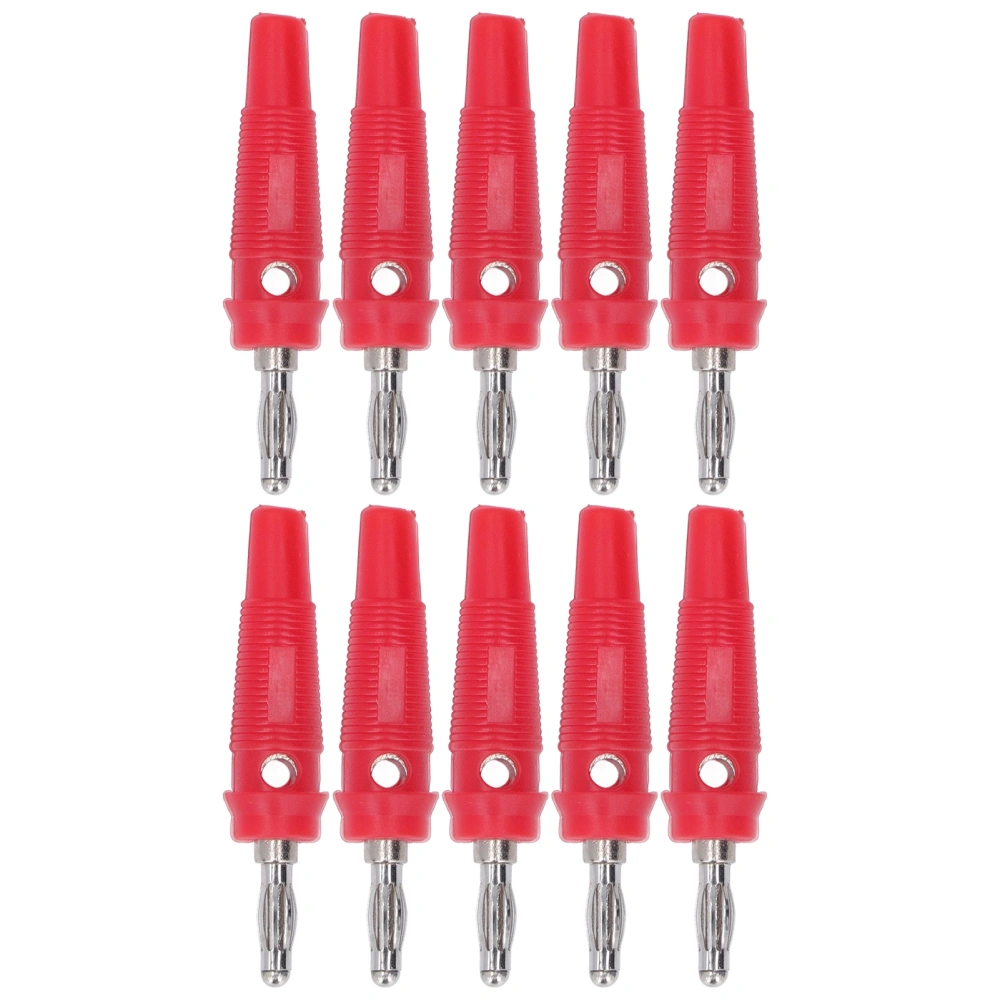 10pcs/set 4mm Banana Plug Socket Terminal Connector for Welding Machinery Charging GeneratorsRed