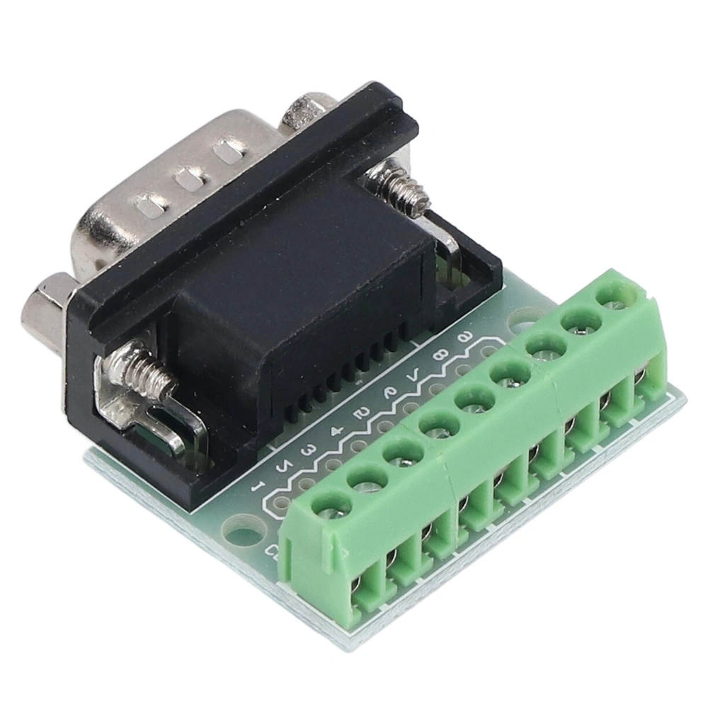 Terminal Block DB9 Male Header to Screw 9 Pin Connector Break Out Board for RS232 RS485