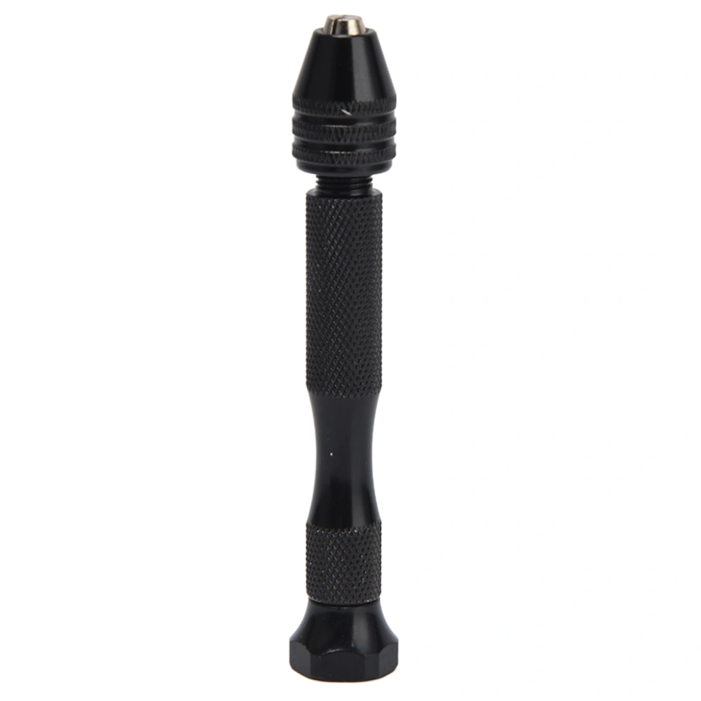 Pin Vise Tool Hand Drill Mini Hand Twist Drill Model Punching 0.3‑3.4mm Clamping Range Black