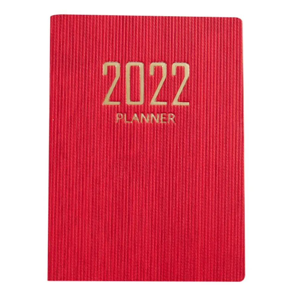 Daily Planner 2022 A7 Day Planner English Note Pad Portable Daily To Do List Planner Perfect Gift for Family Friends Red