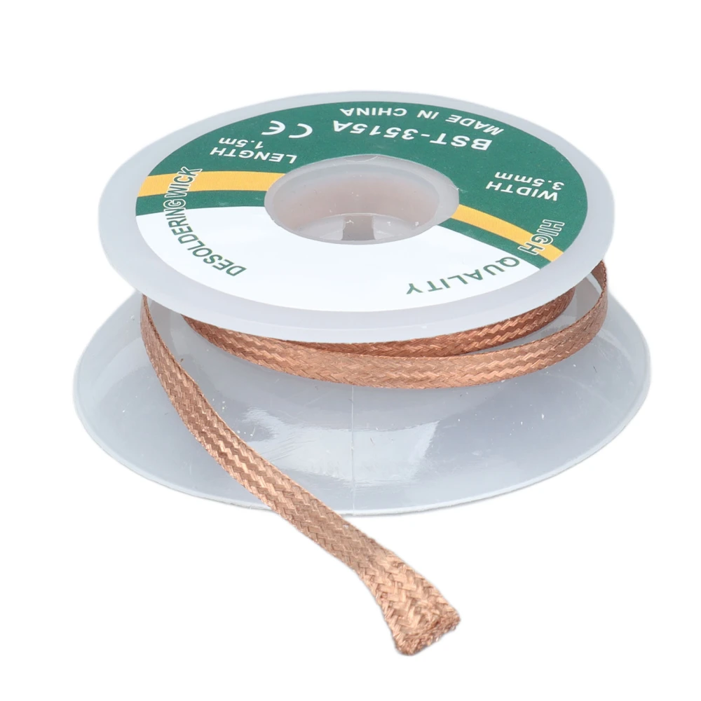 Desoldering Wick No Cleaning Alloy Copper Low Residue Solder Removal Braid Belt 1.5 Meter3.5mm (3515A)