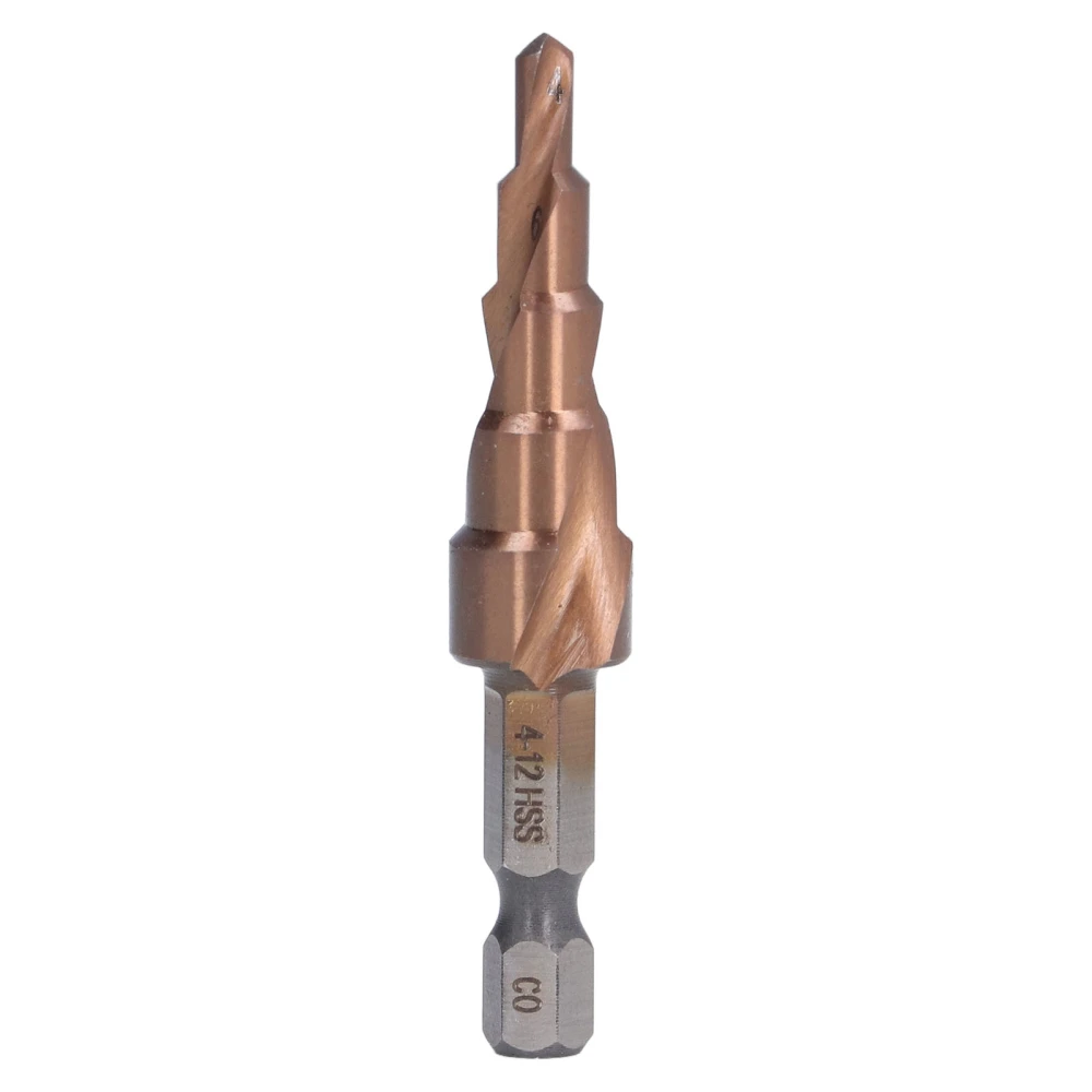 Spiral Step Drill Bit Accurate Positioning 118 ° X Shaped Opening Design M35 High Speed Steel Hex Step Bit