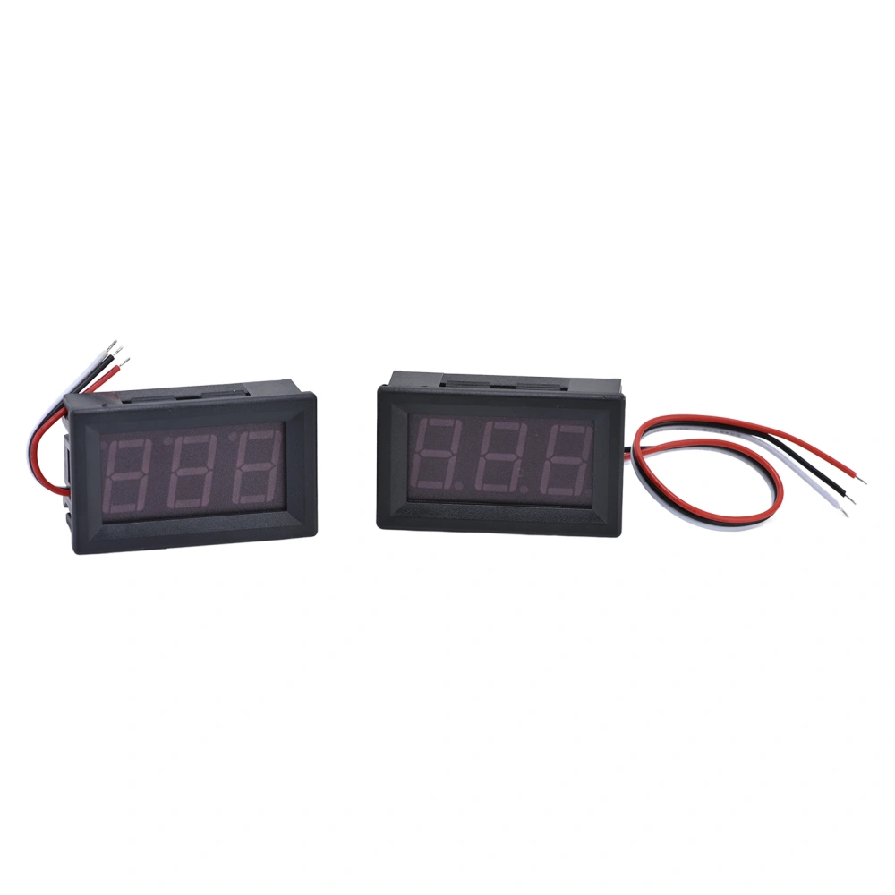 3 Wire DC Digital Display Voltmeter Display 0.56 Inch LED Digital External Display Module DC 0‑99.9V2Pcs Red