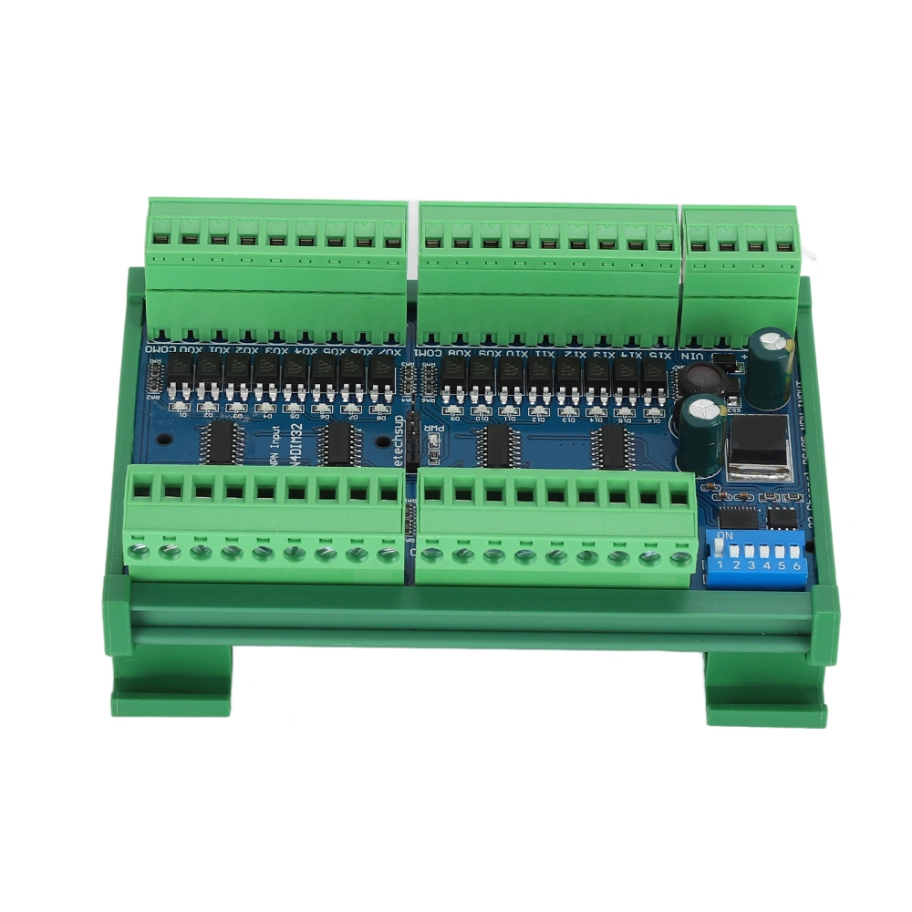 RS485 Input Controller 32 Channel DIN Rail Isolated PLC Switch Quantity Acquisition BoardNPN with Shell Low Level