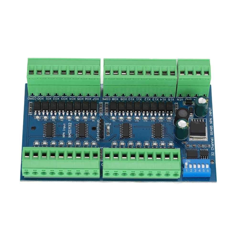 RS485 Input Controller 32 Channel DIN Rail Isolated PLC Switch Quantity Acquisition BoardNPN ModuleLow Level