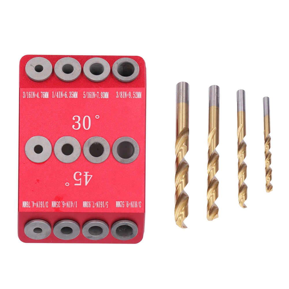 Hole Locator Drilling Kit Multi Angle Pocket Holes Doweling Jig 30° 45° 90° for Wood