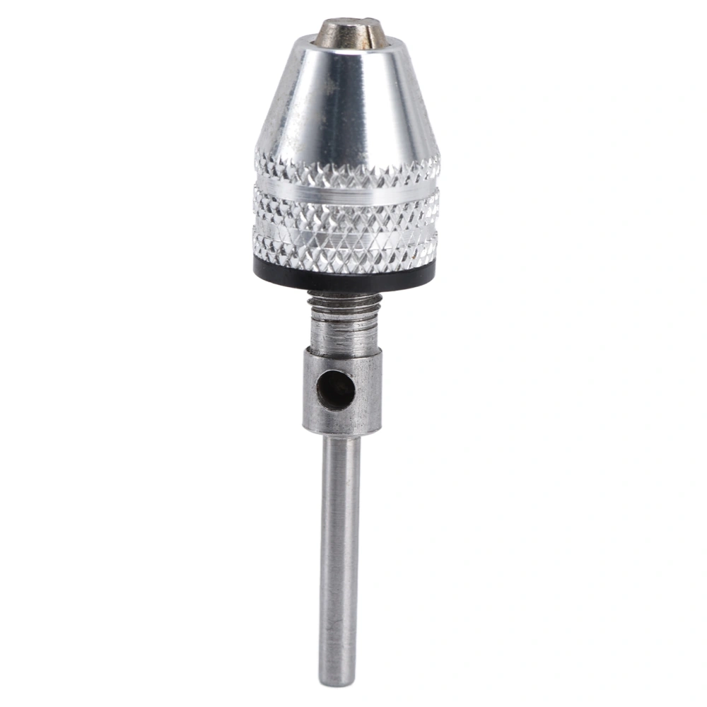 Keyless Drill Chuck Impact Driver Adapter Converter 3 Jaws 1/8in Round Shank 0.3‑3.4mm Silver