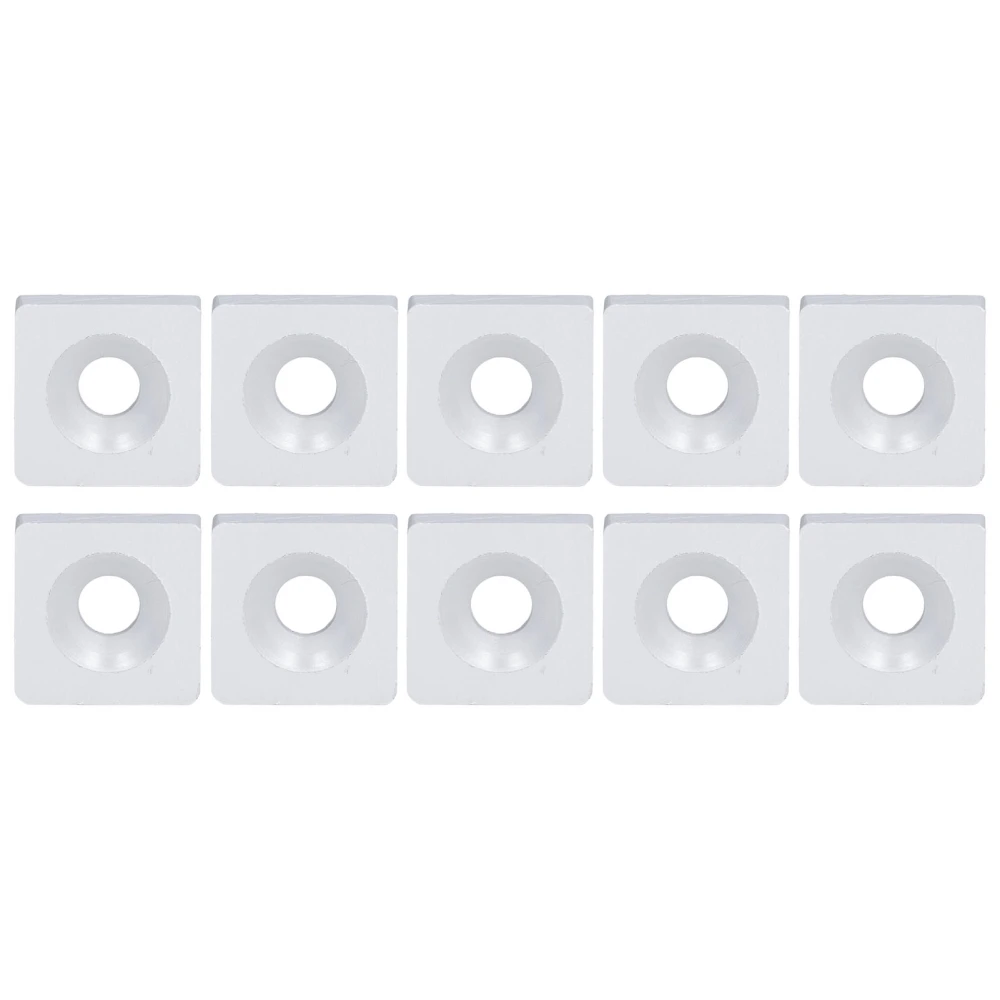 10Pcs Profile End Caps Aluminum Alloy Single Hole Cover Plate for Industrial CNC EquipmentSilver