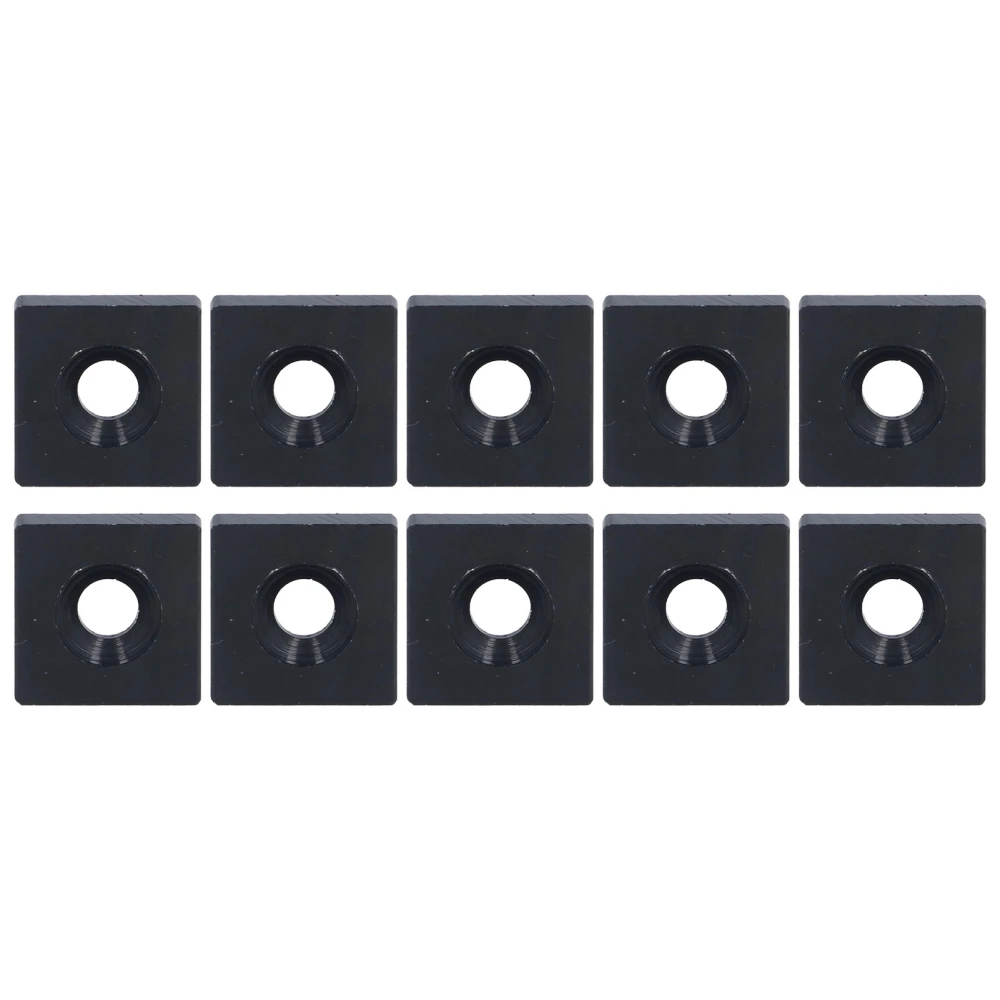 10Pcs Profile End Caps Aluminum Alloy Single Hole Cover Plate for Industrial CNC EquipmentBlack