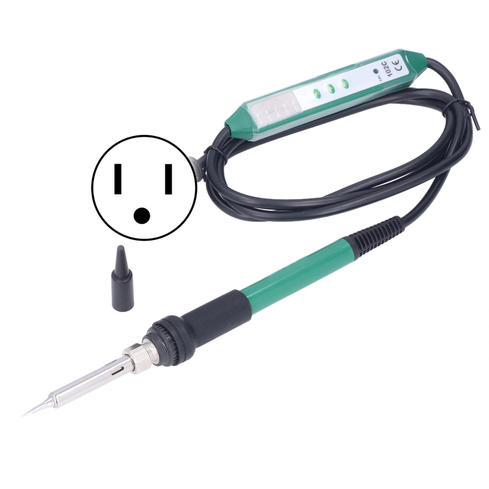 Electric Soldering Iron Adjustable Temperature Control Portable Pointed Welding Tool BST‑102CUS Plug AC110V