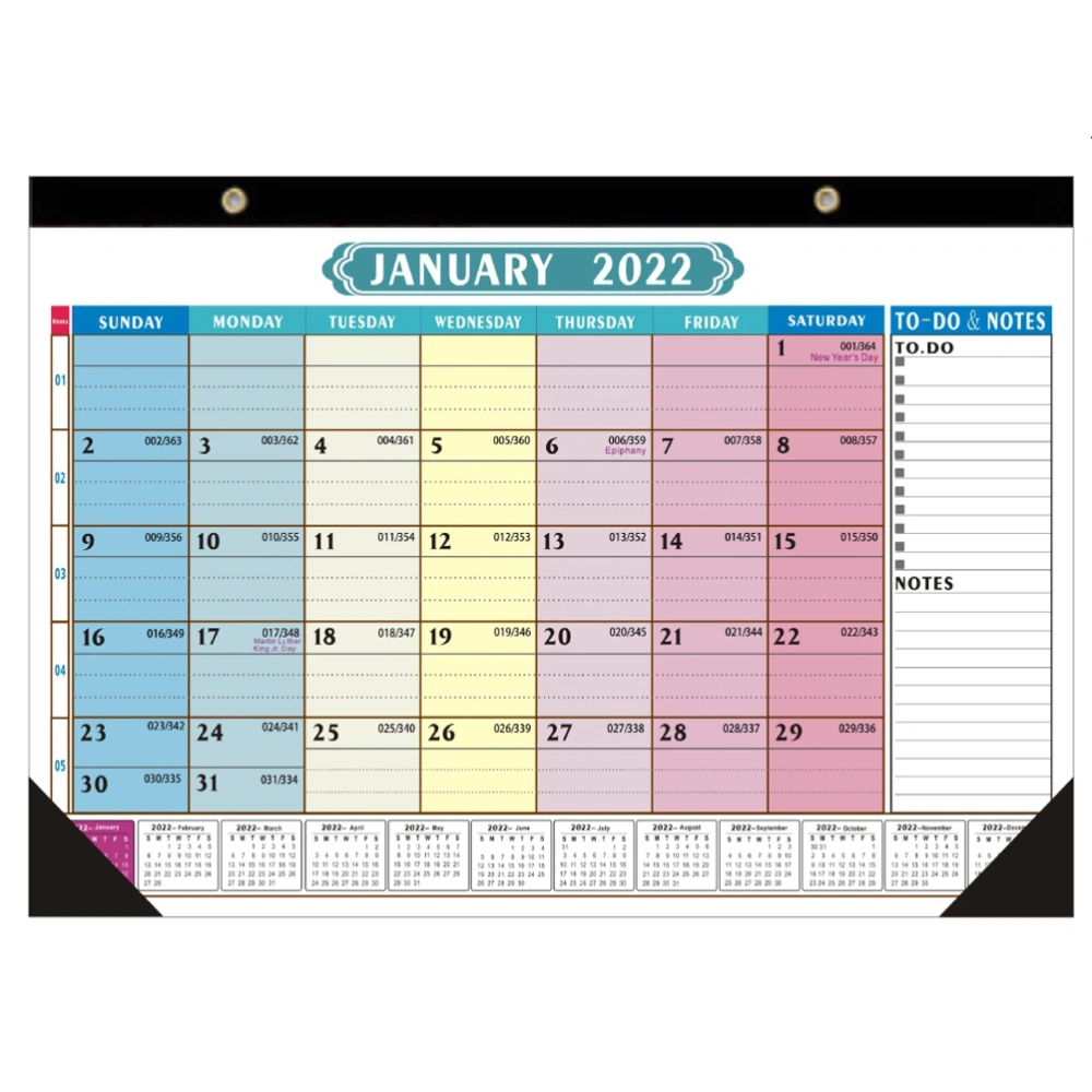 17in x 12in 2022 Calendars 18 Monthly Wall Calendar Planner with Thick Paper Daily Schedule Calendar with Corner Protector