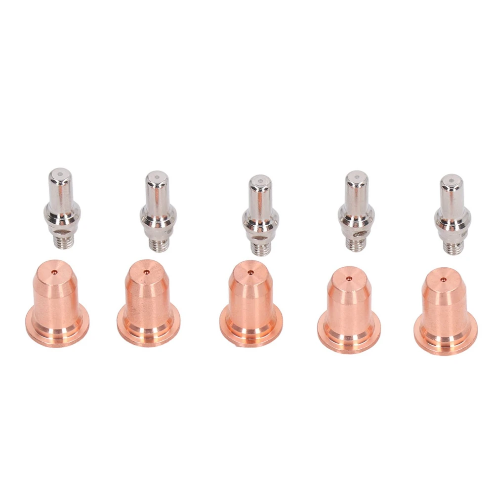 10Pcs Electrode Nozzle Copper Plasma Cutter Consumables for PT‑60 Plasma Cutting Torch