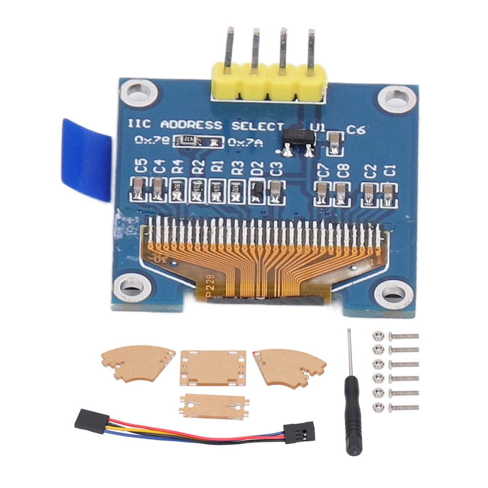 0.96in 4Pin Screen Module Kit I2C Bus Organic Light Emitting Diode Module for Raspberry Pi