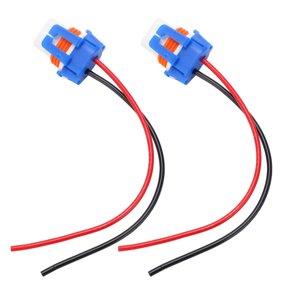 2Pcs 9005‑2 9005 Double Slot Ceramic Female Connector with Wire Headlight Socket LED Wiring Harness