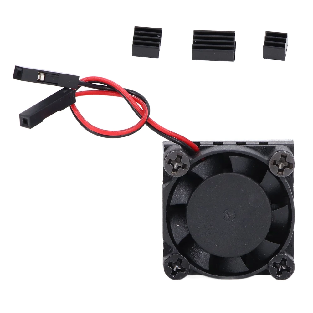 Heat Dissipation Fan Aluminum Alloy CPU Cooling Block Kit for Raspberry Pi 4B Model 3V/5V