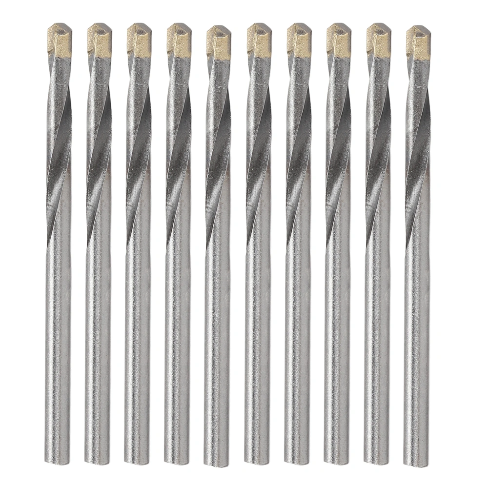 10Pcs Carbide Drill Bit Fast Drilling Speed High Strength Hardness Wear Resistance Straight Shank Twisting Drill