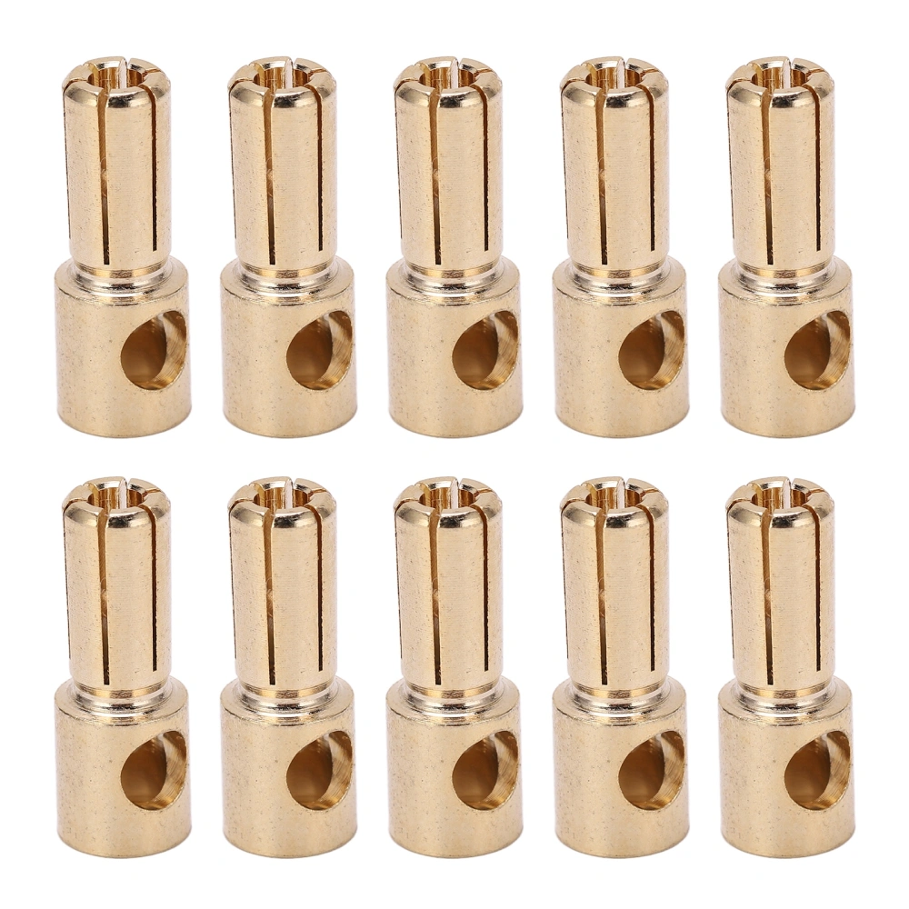 10Pcs Banana Plug Good Transmission Performance CNC Technology Anti Oxidation High Accuracy DIY Banana Plug Connectors