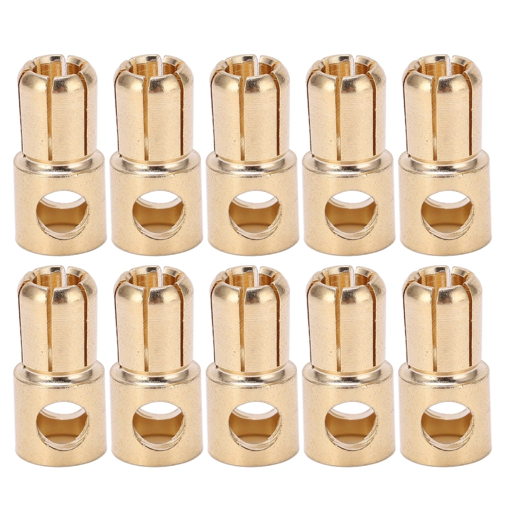 10 Pcs 6mm Banana Plug Gold Plated Male Connector Adapter for RC Battery ESC Motor