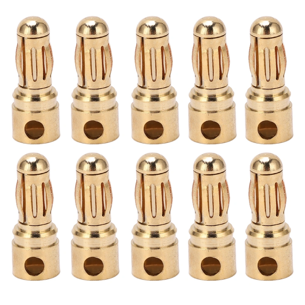 10Pcs Banana Plug Good Transmission Performance CNC Technology High Accuracy DIY Banana Plug Connectors