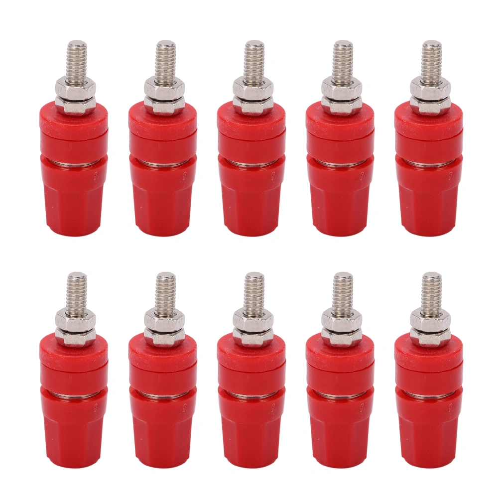 24.320 4.0mm Terminal Binding Post 24A Banana Plugs Connector for Speaker Amplifier TerminalRed