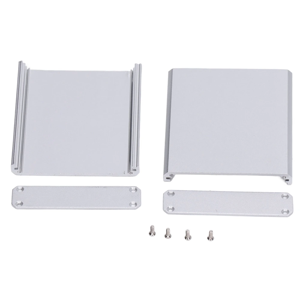 Aluminium Electric Box Waterproof Junction Enclosure Case Split Type for DIY Silver