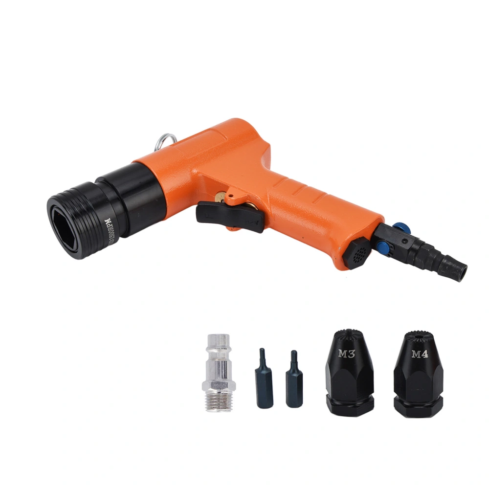 Air Rivet Nut Gun Alloy Steel Pneumatic Riveter M3 M4 Riveting Tool 1500rpm 0.6‑0.8Mpa KV‑7801FAmerican Style