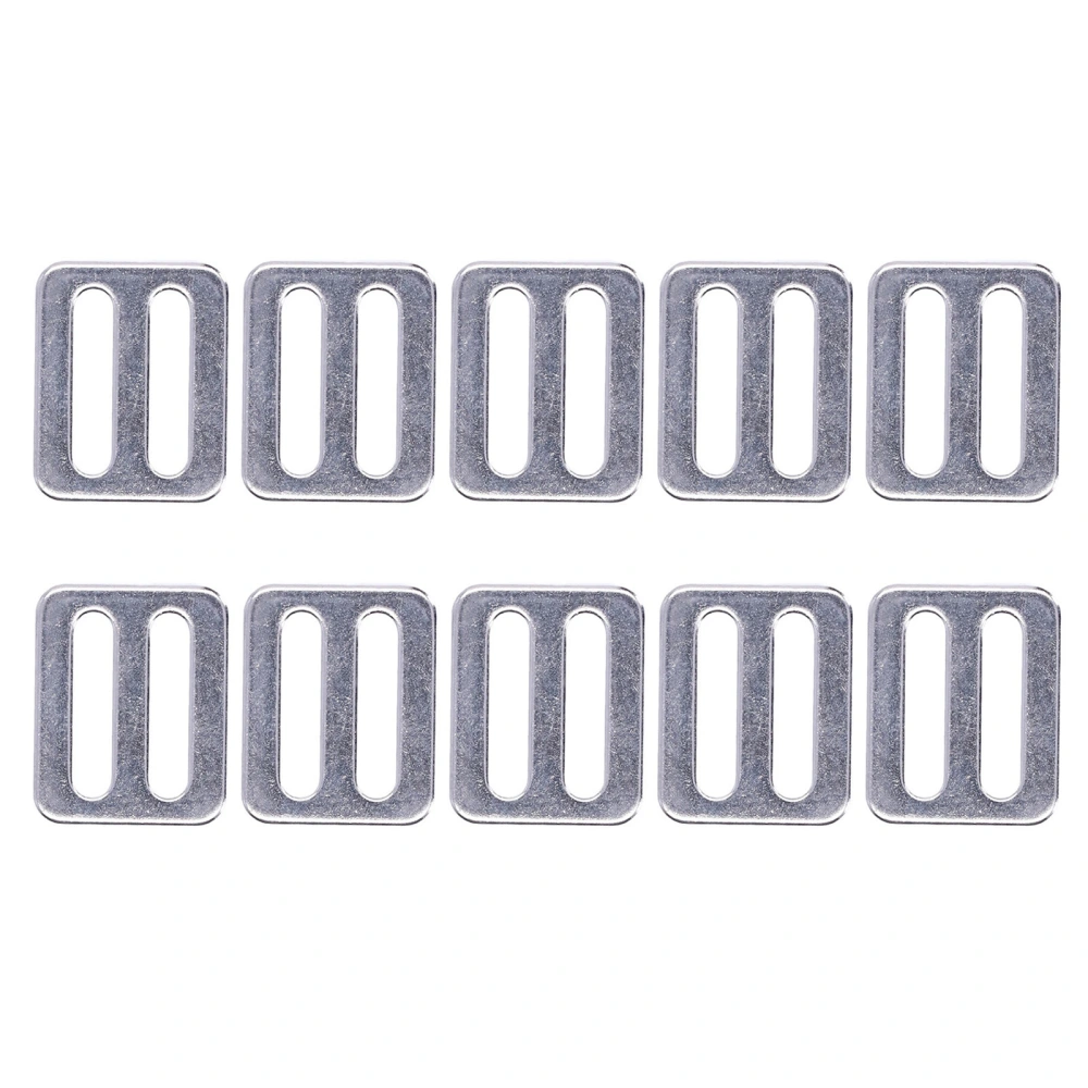 10Pcs Adjustable Buckle Fasteners Stainless Steel 316 Webbing Slider for Collars Straps