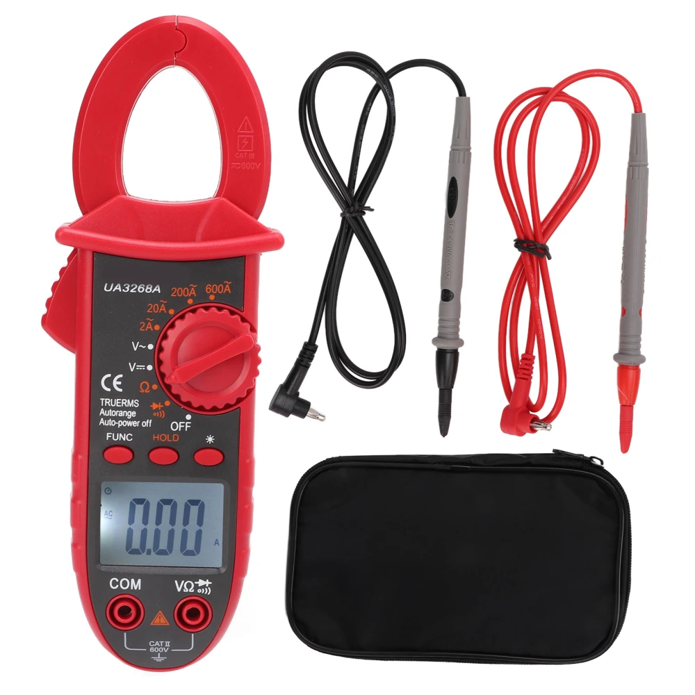 UA3268A Digital Clamp Meter Portable Resistance Voltage Current Tester Clamp Multimeter 600V for Electric Test