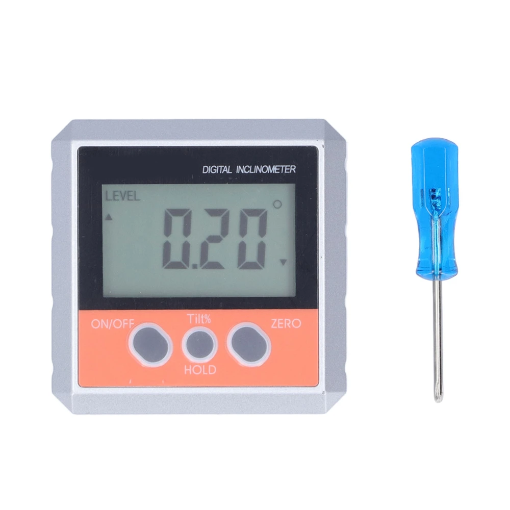 Digital Inclinometer Magnetic 4x90° Waterproof Multipurpose Electronic Protractor Angle Level Finder Gauge