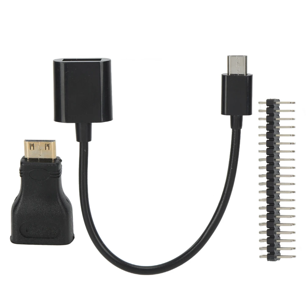 Mini HD to HD Adapter Micro USB to USB Female Power Cord 40P for Raspberry Pi Zero Pin Kit