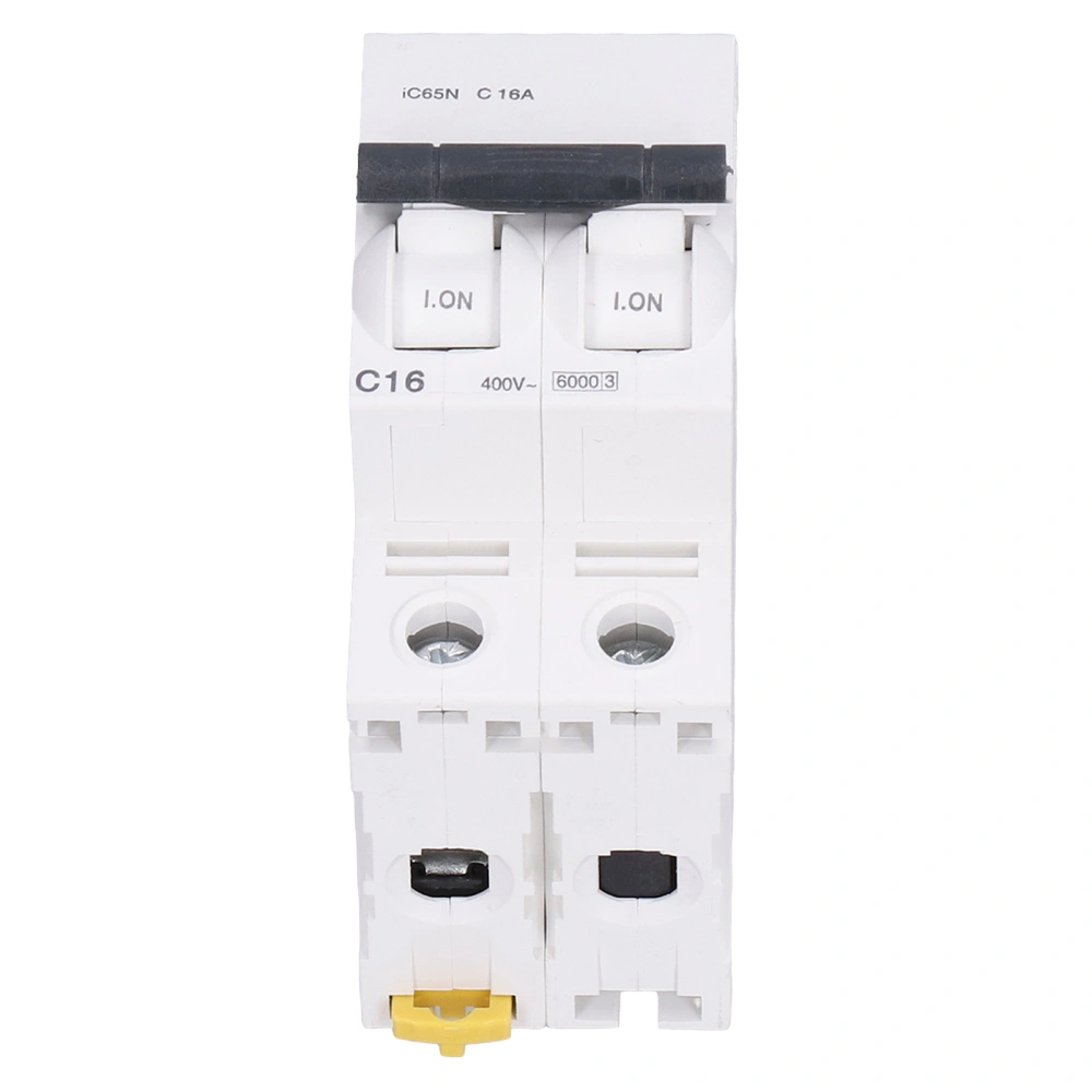 Miniature Circuit Breaker 2P Residual Current Isolator DIN Rail Mount AC 400V 16A IC65N C16