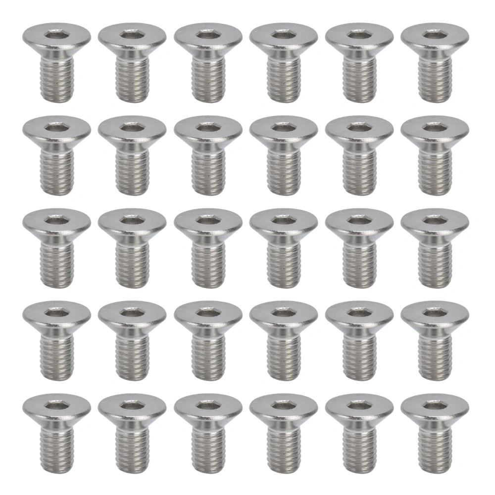 30pcs M10 Allen Socket Screws 10mm A2 Stainless Steel Countersunk Hex Bolts for Industry FastenersM10x20