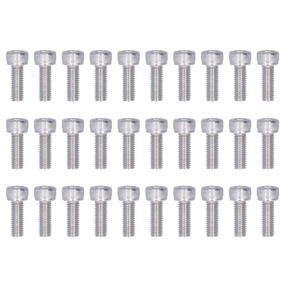 30Pcs M5 Cylindrical Head Hex Socket Screw A2 Stainless Steel Hex Head Screws Screw KitM5 X 14