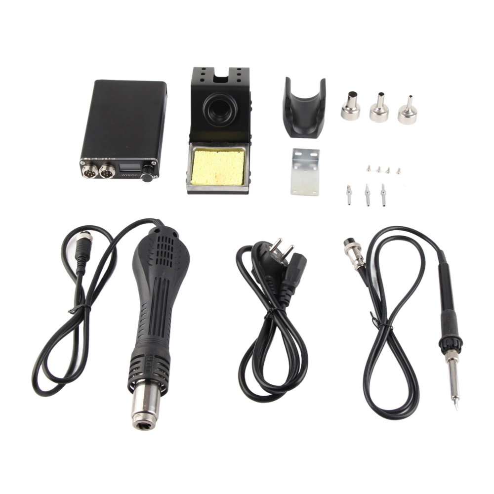 2 in 1 Air Gun Soldering Iron Station Digital Display DIY Desoldering Tools AC 185‑245V WY815P