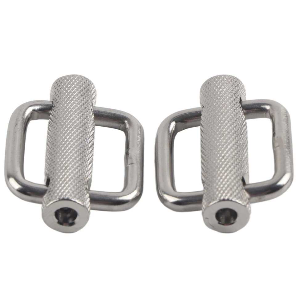 2Pcs Slide Buckle 316 Stainless Steel Rectangle Adjustable Knurled Roller Belt Buckles25mm