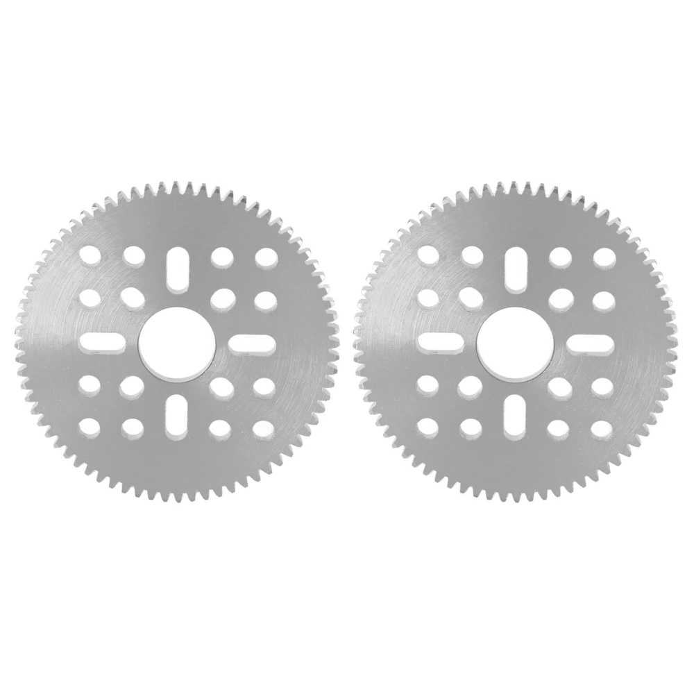 2Pcs Aluminum Spur Gear Anodic Oxidation 0.8MOD Straight Gears 4 Long Hole 16 Circles Holes4312-0414-0072